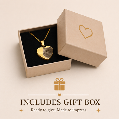 Per Sempre nel mio Cuore - Collana incisa in acciaio inossidabile